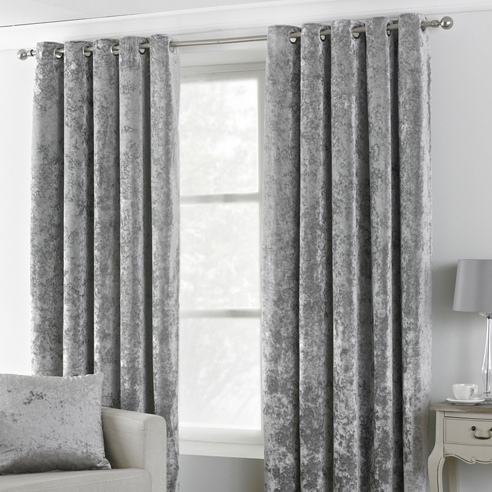 Verona Eyelet, Silver - Ready Made Curtains - Image 3